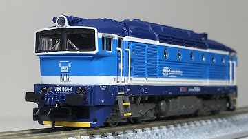 MINITRIX 16738 ČD Diesellok Rh754 "Taucherbrille / Brejlovec" Modellbahn Spur N DCC-Sound