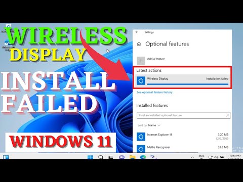 Wireless display install failed Windows 10 Windows 11 fix