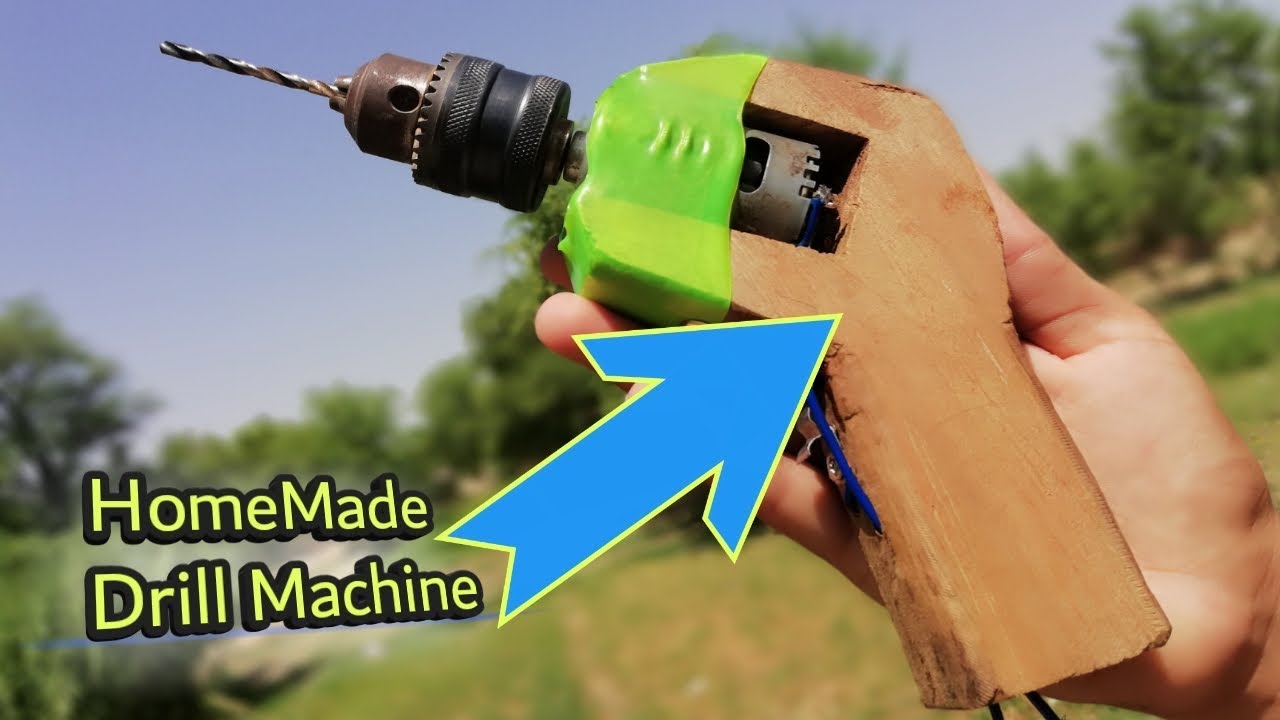 How to Make a High Speed Mini Drill Machine at home With DC Moter DIY