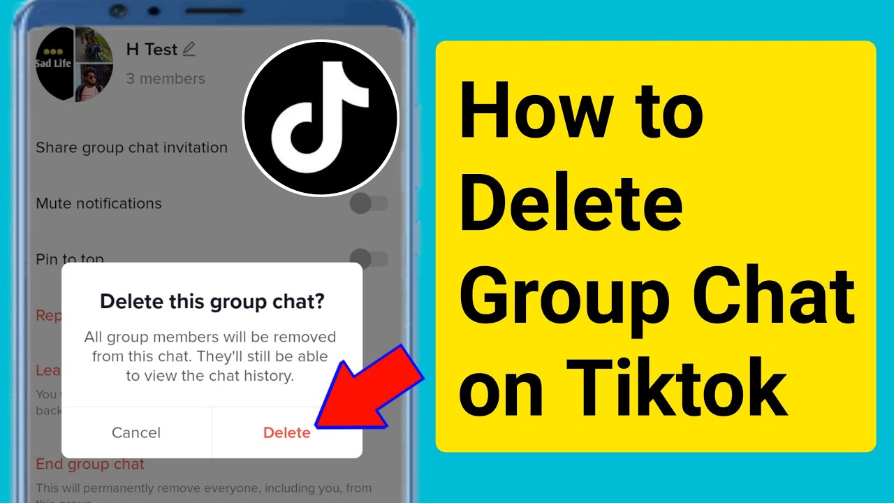How to Delete Group Chat on Tiktok 2023।Remove Group Chat on Tiktok
