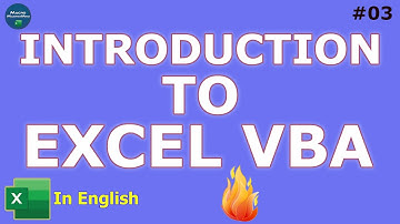 Introduction to #Excel VBA🔥 | Beginners tutorial in English | #Macro MasterMind - 03