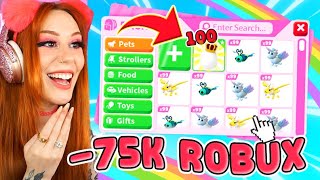 I Spent 75,000 ROBUX On 100 LEGENDARY Royale Eggs in Roblox Adopt Me for ALICORN and ANCIENT DRAGON