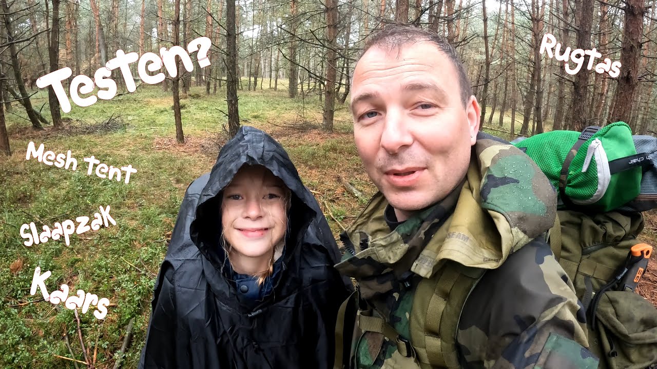Wildkamperen en spullen testen voor nieuwe vlogs. Preppen en survival