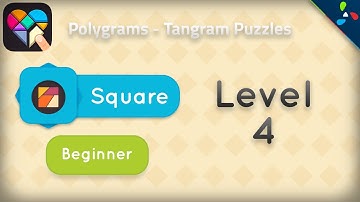 Polygrams - Tangram Puzzles - Square Beginner - Level 4