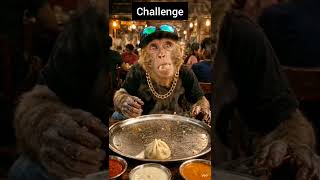 Momo 🥟 Challenge By Assamese Monkey 🐒. #trending #viral #shorts #ytshorts #zubeengarg