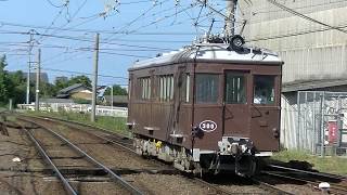 仏生山で入換中のレトロ電車300号