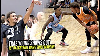 Trae Young SHOWS OUT In OKC Community Game!! 1ST REAL Basketball Game Since MARCH!!