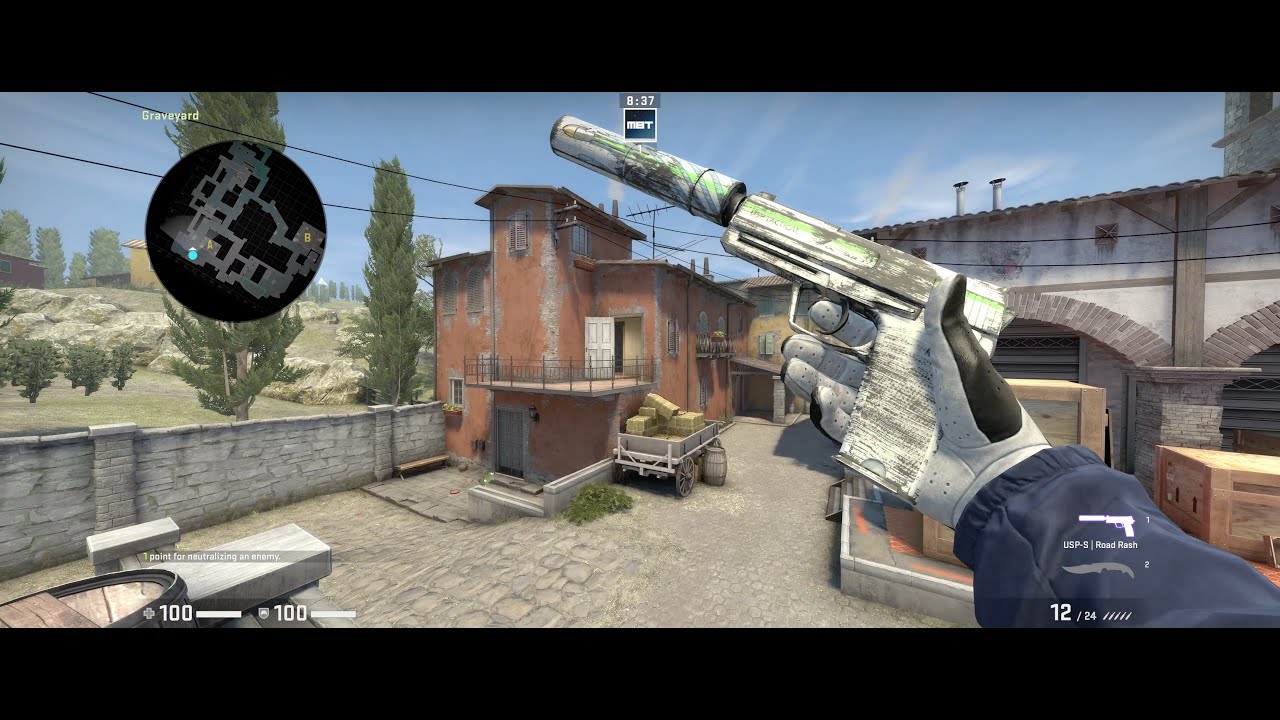 USP S Road Rash Factory New Showcase CS:GO (3440x1440 resolution 21:9)