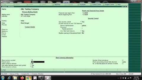 Lesson 3 - How Create Password in Tally ERP 9 and How to Create User ID and Password