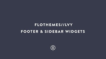 Flothemes :: LVY - Footer & Sidebar Widgets