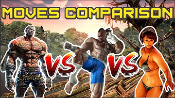 Tekken 7- Same Moves | Fahkumram Vs Bruce Vs Josie | 2020 | Moves Comparison