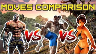 Tekken 7- Same Moves | Fahkumram Vs Bruce Vs Josie | 2020 | Moves Comparison