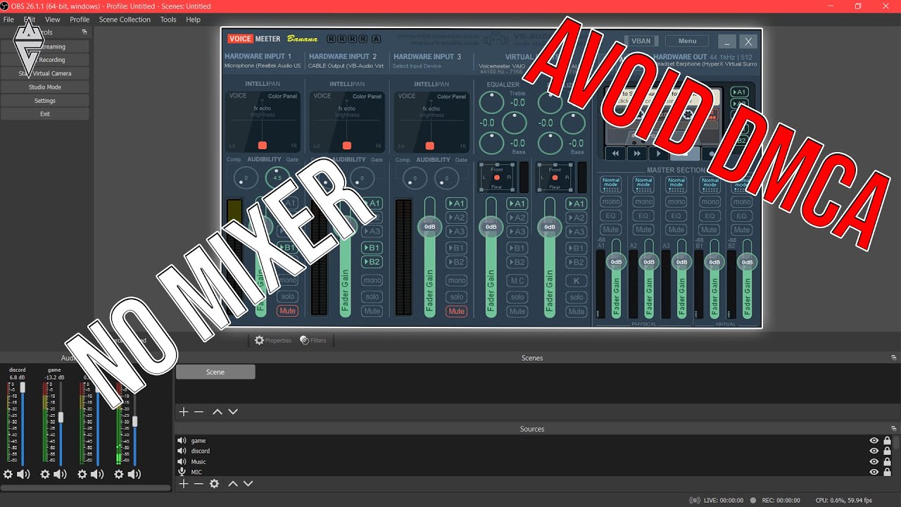 How to Play Music on Stream Without Playing in VOD! NO MIXER! Avoid