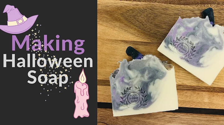 Making Halloween 🎃 Cold Process Soap with Melt & Pour for Witch's Hat Embeds 😈