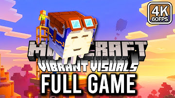 Minecraft Bedrock Vibrant Visuals - FULL GAME Walkthrough (4k 60fps) - No Commentary