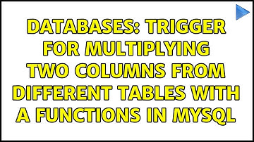 Databases: Trigger for multiplying two columns from different tables with a functions in mysql
