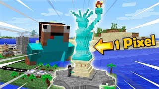 ESCONDIÉNDONOS EN LA ESTATUA DE LA LIBERTAD 🏆 MAS PEQUEÑA! DE MINECRAFT