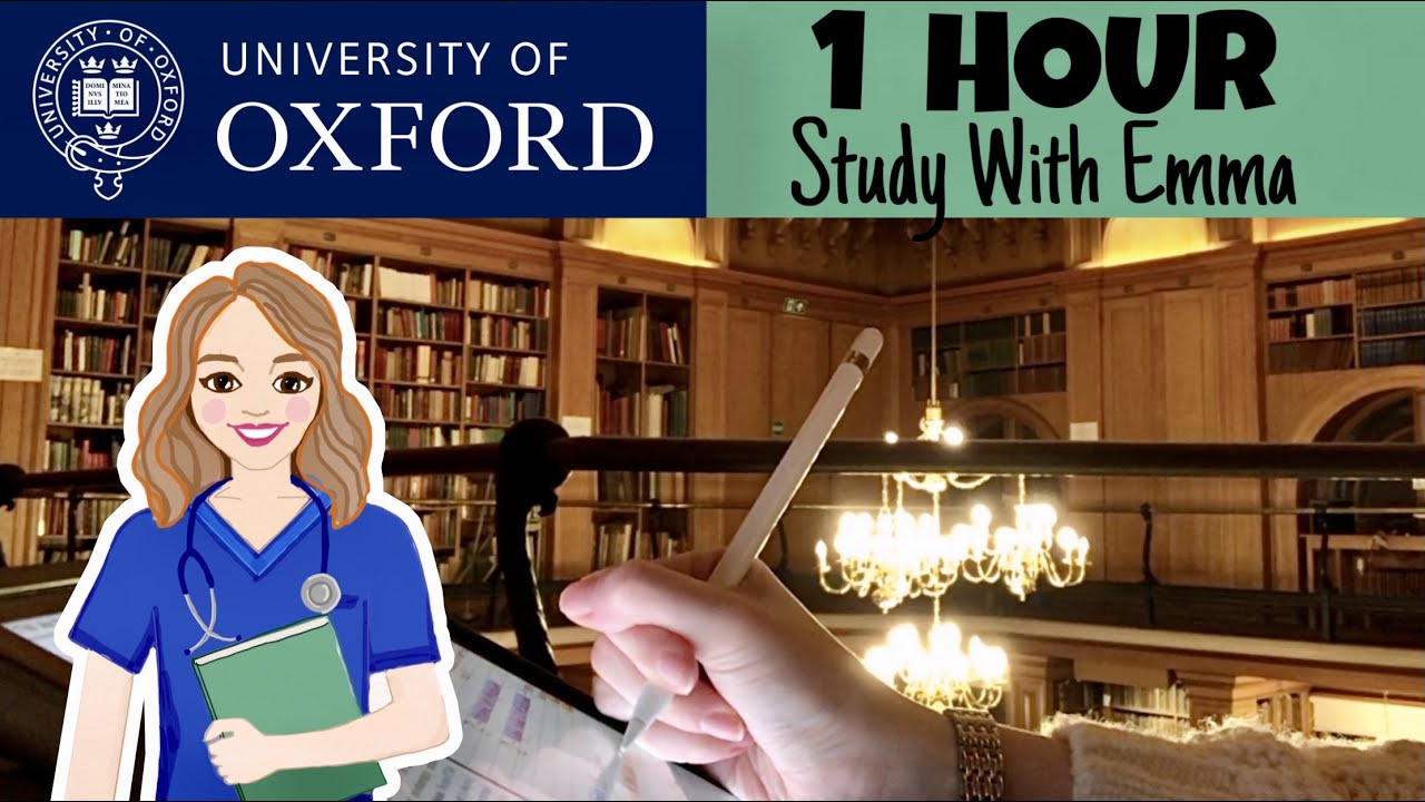 STUDY WITH ME at the LIBRARY | Medical Student, No Music, No Break, 1 HOUR, Oxford University