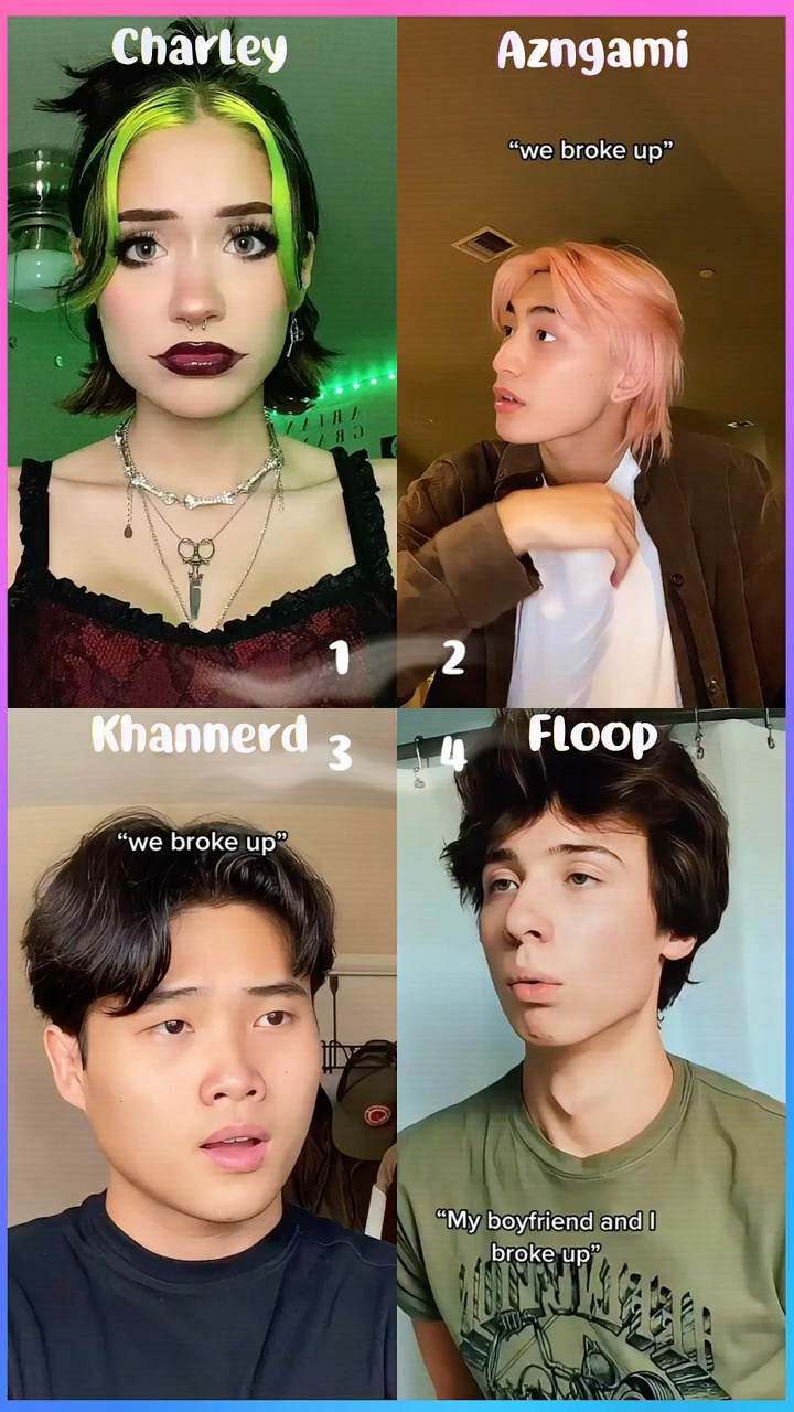 ? MASK REVEAL? Charley x Azngami x Khannerd x Floop #funny #dance #trend #viral #tiktok #short