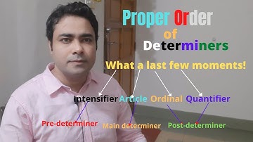 Proper Order of Determiner | Pre-determiner | Main determiner | Post determiner