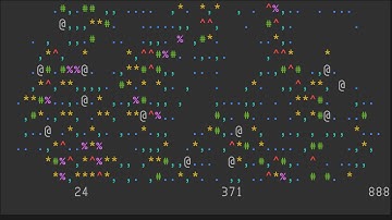 ascii-walker, drunken walkers leave colorful trails