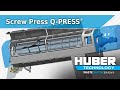 Screw press qpress by huber technology inc