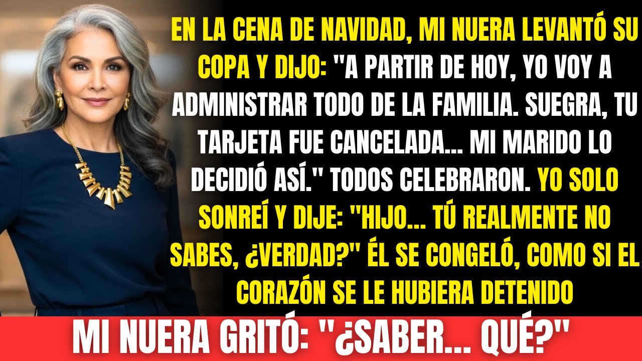 Mi nuera dijo que controlaría todo en la cena de Navidad. Yo sonreí: “Hijo… ¿tú no sabes?”