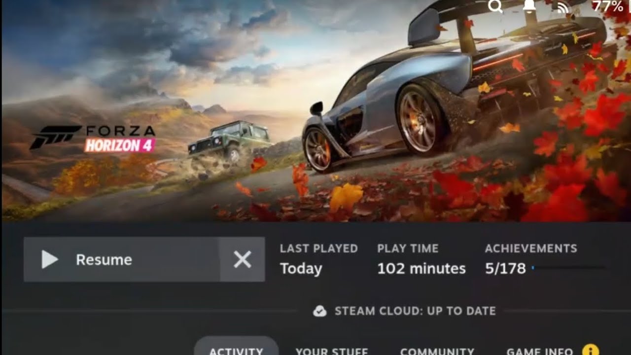 Forza Horizon 4 Steam deck 60fps settings and gameplay | SteamOS