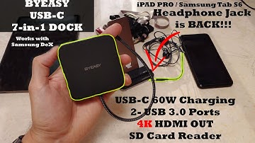 ByEasy USB-C Dock for iPad Pro Samsung Tab S6 with DeX Support and more!