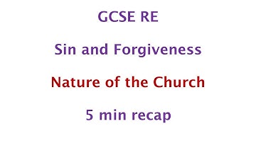 GCSE RE (Eduqas) - Nature of the Church 5min recap