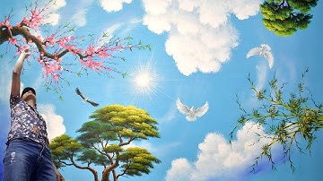 Vẽ trần mây 3d, Nhận thi công và dạy vẽ tranh tường, Vân mây đẹp.