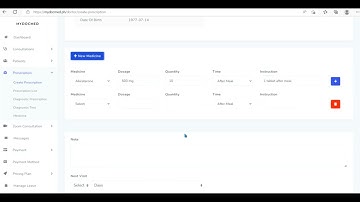 Creating Prescription in MyDocMed Electronic Medical Records