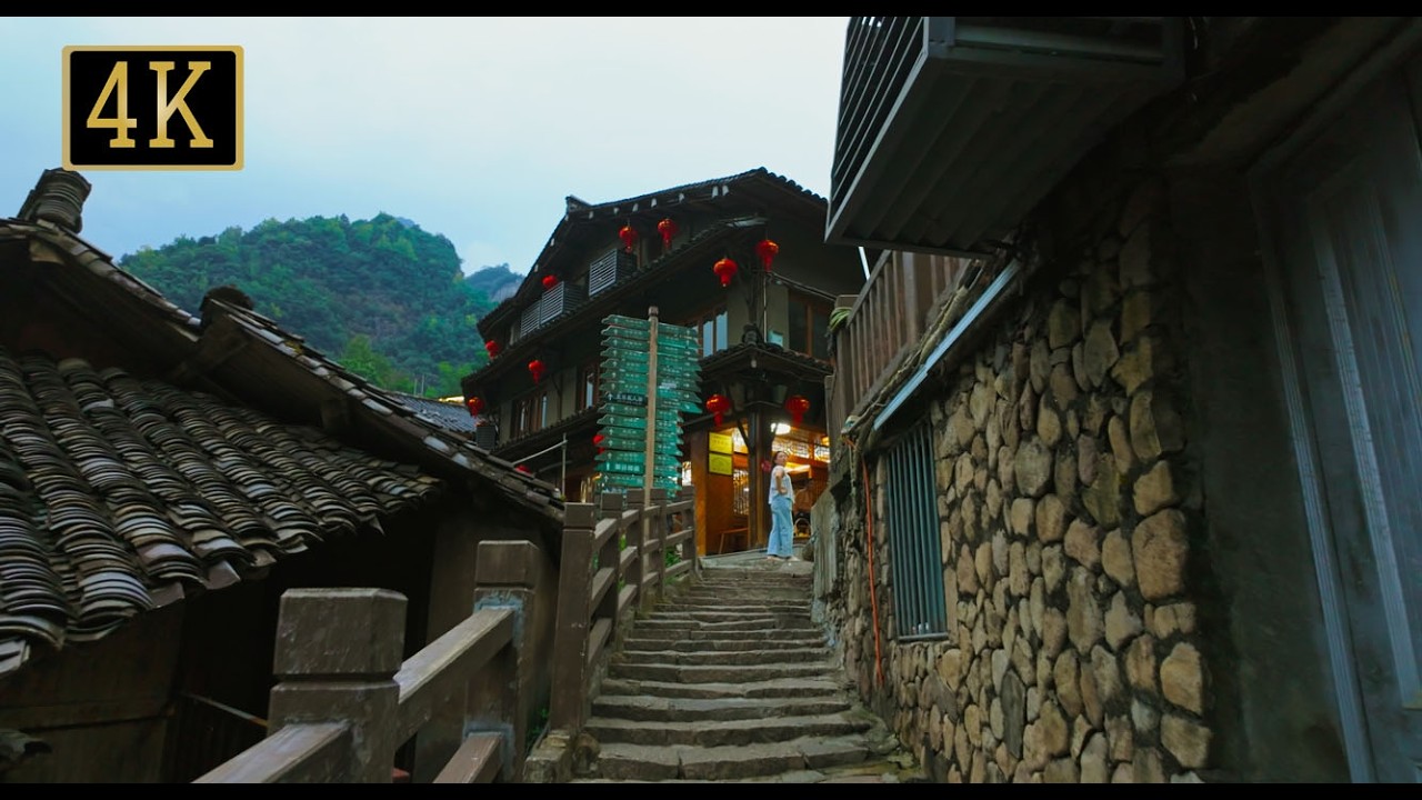 Traditional Chinese Village Walk｜400-Year-Old Village Famous for Roast Lamb｜Scenery Meets Flavor・4K