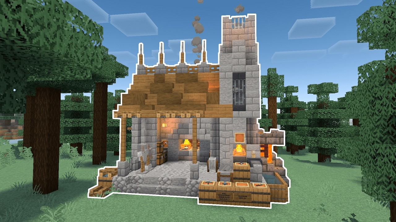 MINECRAFT | Tutorial cara membuat BLACKSMITH - YouTube