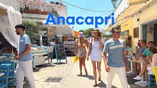 [4K] Italy Summer Walk:  Island of Capri & Historic Center of Anacapri, Lunch at Le Arcate2022