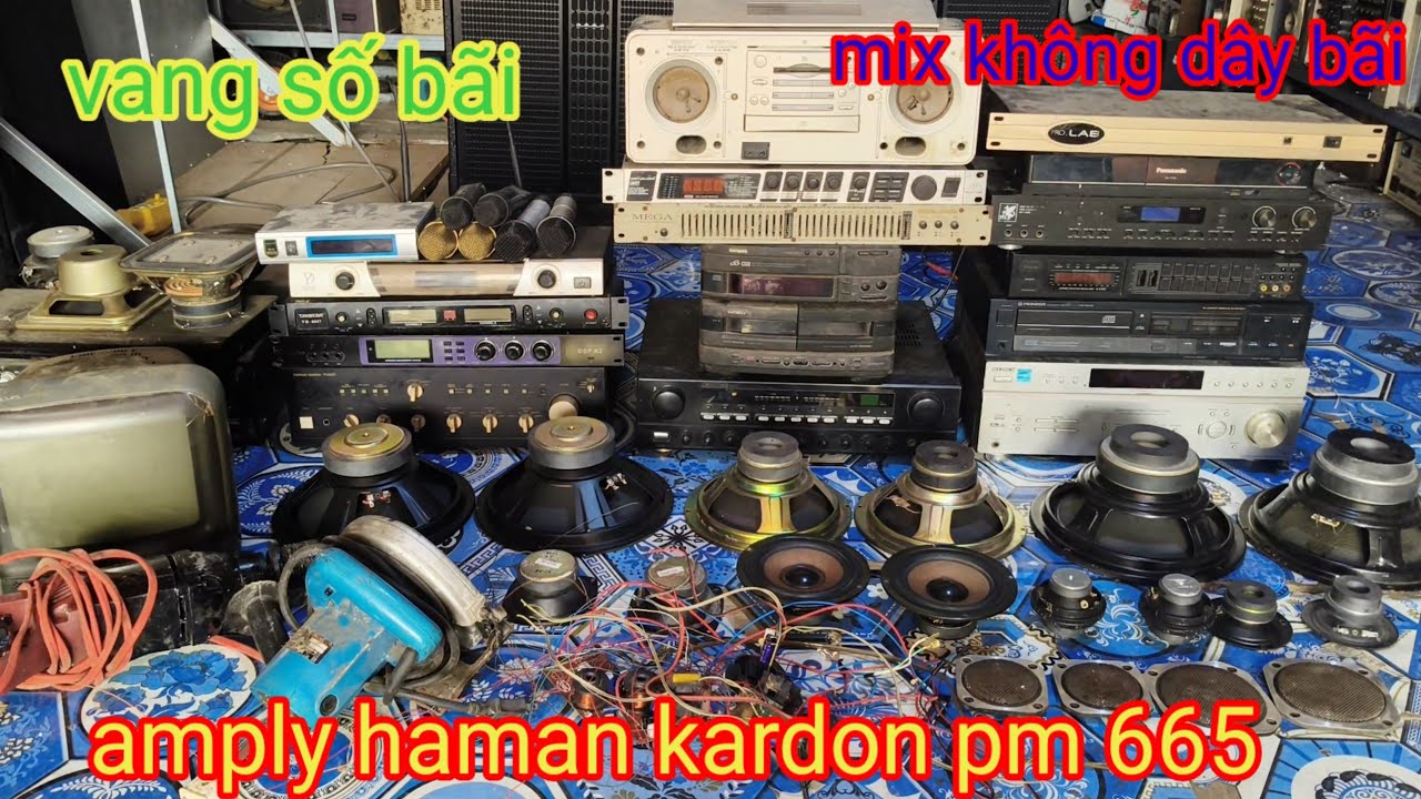 Amply haman Kardon pm665, vang số bãi, mix không dây ve chai và rất nhiều loa xịn sò nội địa nhật.