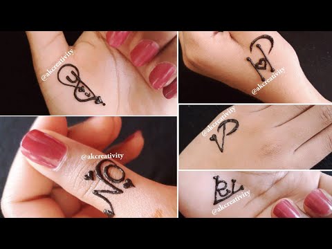 Couple alphabet mehndi tattoos|| Y❤I| N❤O| H❤P| Y❤R| V❤P - YouTube