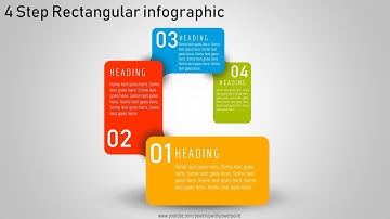 47.Create 4 Step RECTANGULAR Infographic|Powerpoint Animations|Graphic Design|Free Template