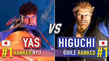 SF6 🔥 YAS (#1 Ranked Ryu) vs HIGUCHI (#1 Ranked Guile) 🔥 Street Fighter 6 High Level Gameplay