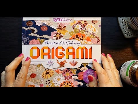 ASMR | Whisper Reading Origami Book and Looking at Paper Designs