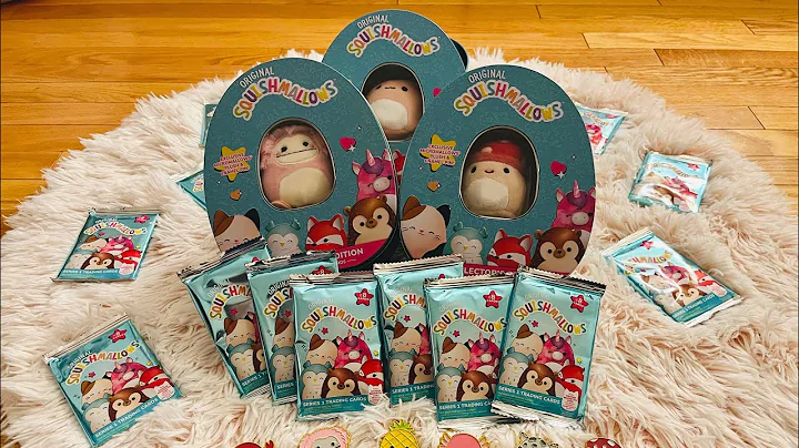 #squishmallows Tins #unboxing  #mystery Micromallows Pins #collector Cards #brina #malcolm