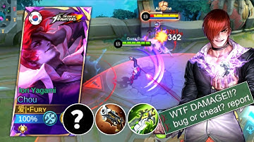 CHOU WTF DAMAGE!!  | CHOU BEST BUILD AND EMBLEM SET | 2025 MUST TRY MLBB 