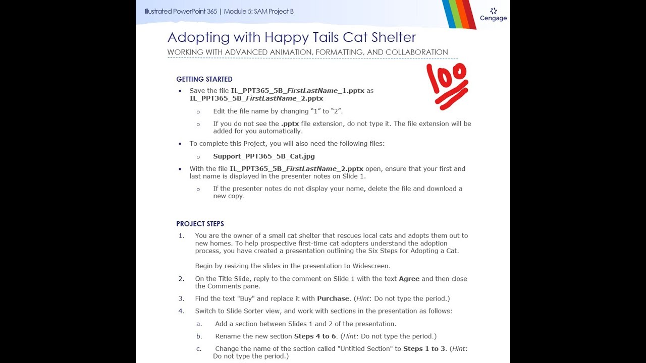 Illustrated PowerPoint 365 | Module 5: SAM Project B