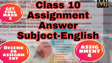 class 10 assignment answer December | English assignment answer | December assignment answer