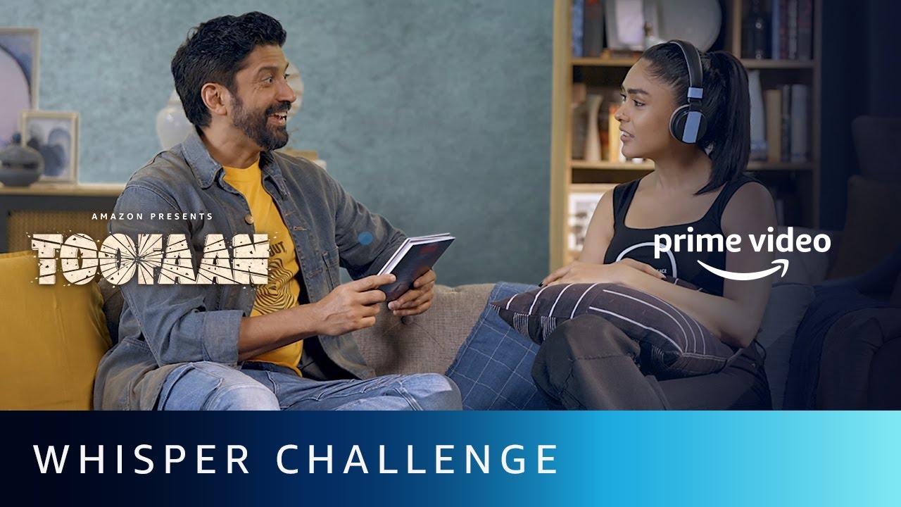 Whisper Challenge Feat. Farhan Akhtar & Mrunal Thakur | Toofaan | Amazon Prime Video