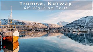 Tromsø Norway Snowy Winter Walking Tour - 4K