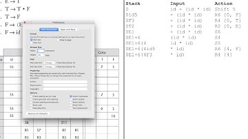 Parse Stack (CSC 4330 - PLC) - Shift Reduce Parser