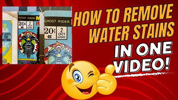 How to remove water stains from a comic book in 1 video