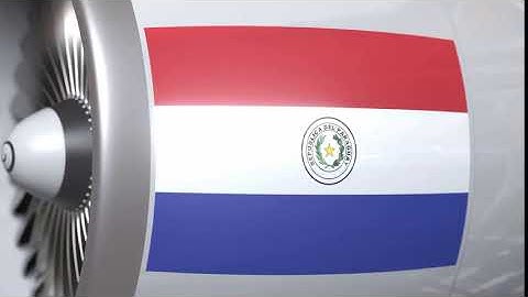 National Flag of Paraguay on Airplane Engine | Motion Graphics - Envato elements