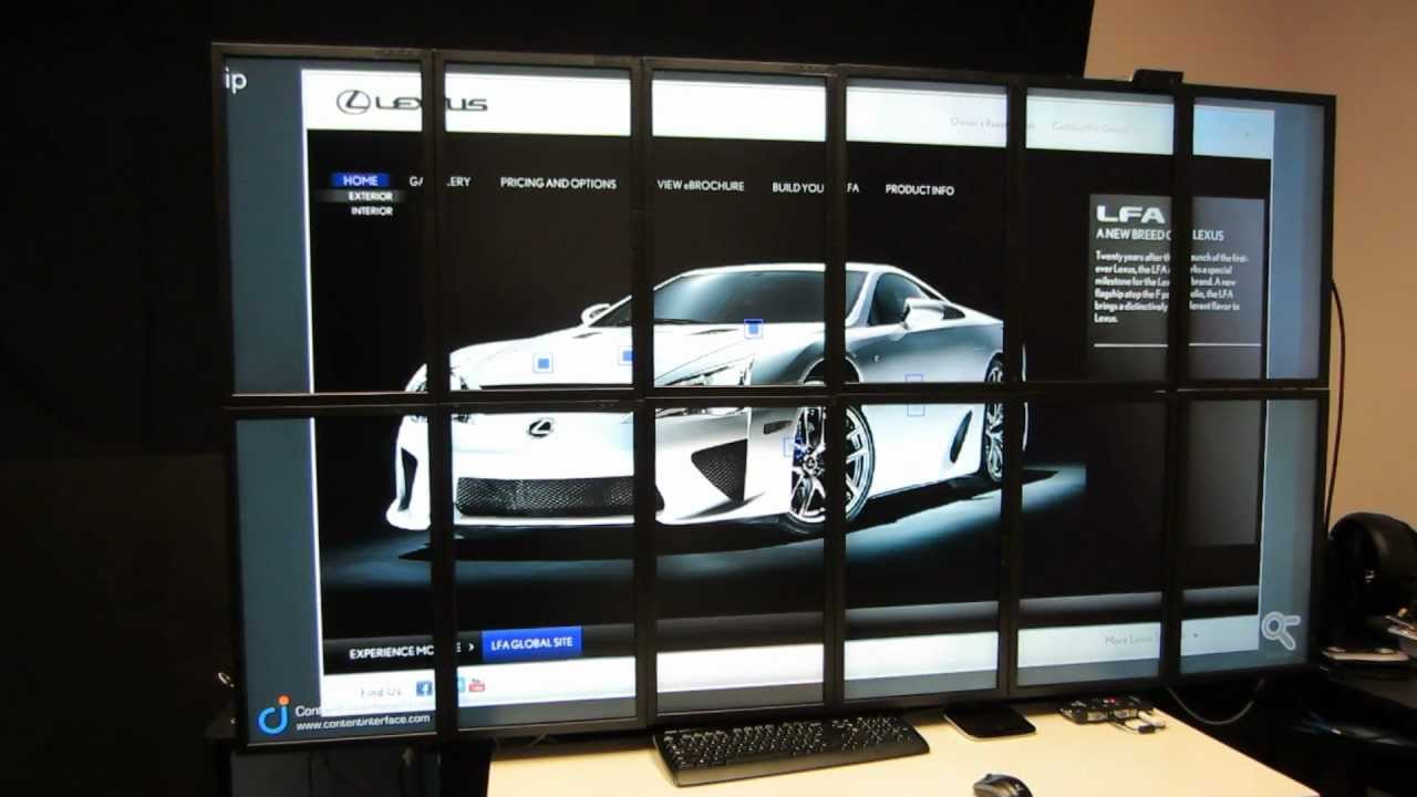 Browsing Lexus multimedia catalogs on 7K4K 12-screen video wall using ...